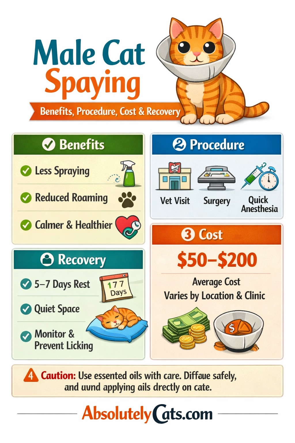 Male Cat Spaying: Benefits, Procedure, Cost, Recovery