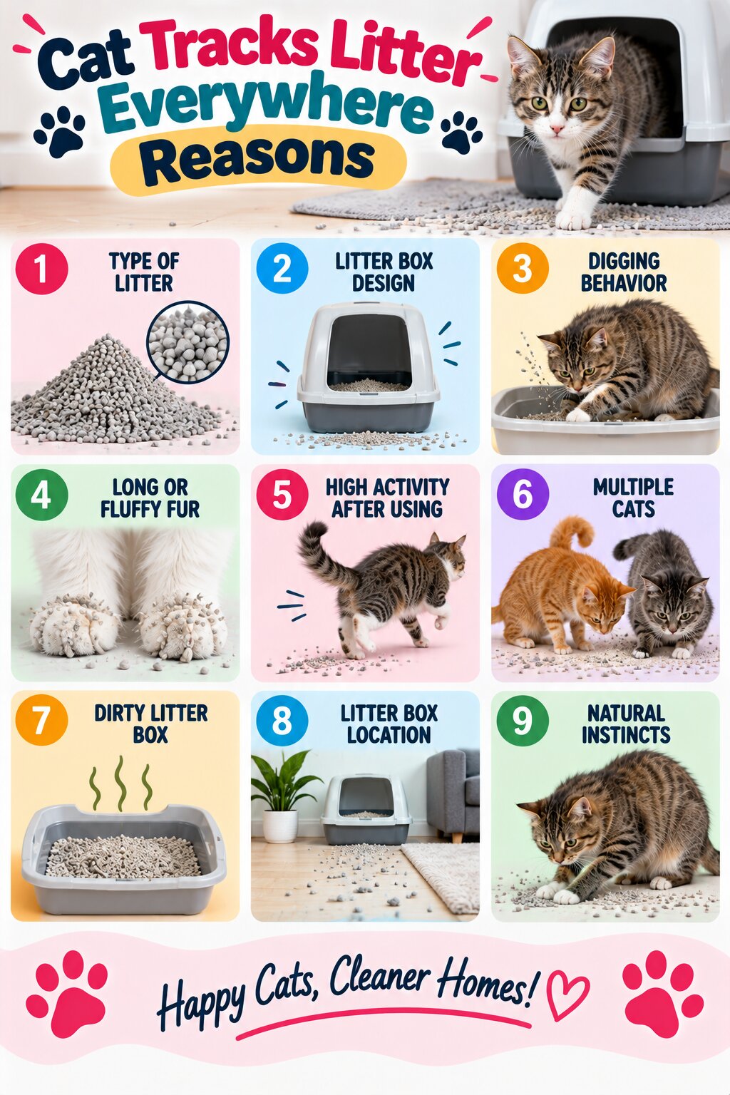 Cat Tracks Litter Everywhere? Causes, Fixes, and Tips