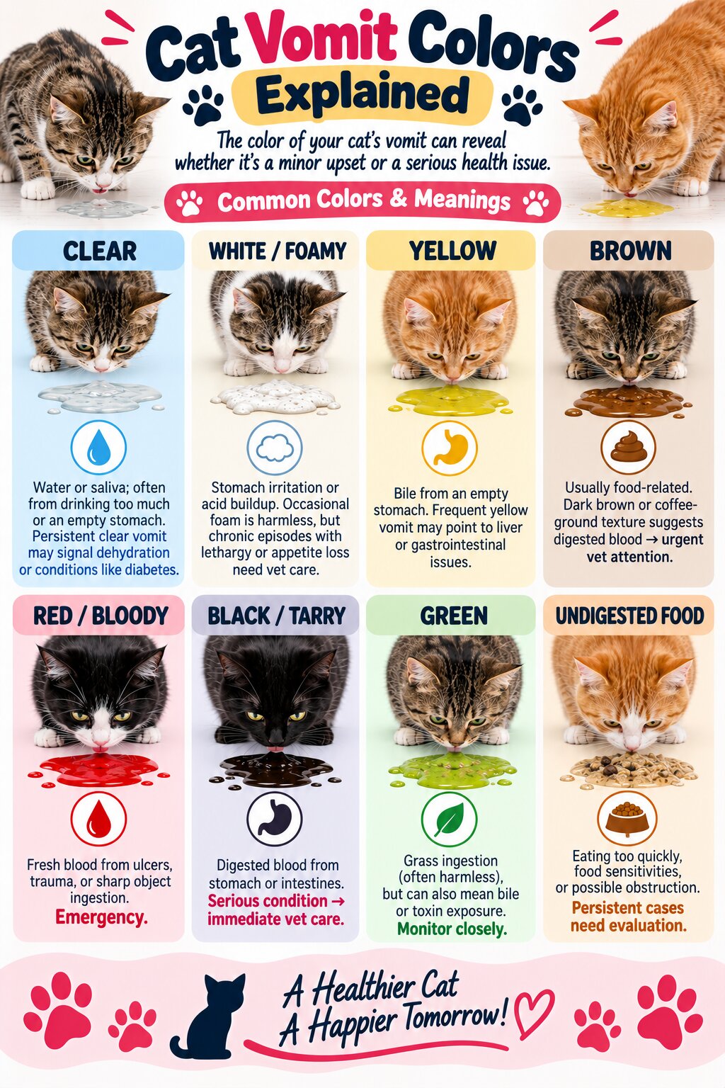 Cat Vomit Colors Explained